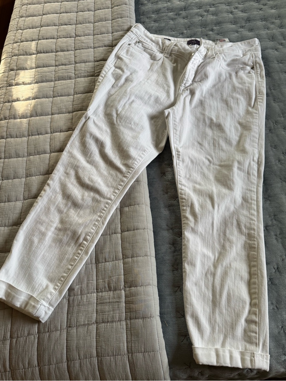 NYDJ White Cropped Ankle Jeans